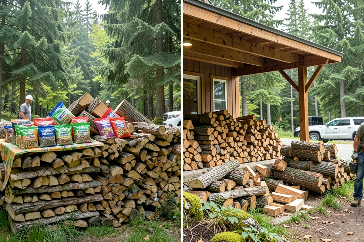 Small Split Firewood in Seattle, King County, WA - Confirm your preferred size and volume