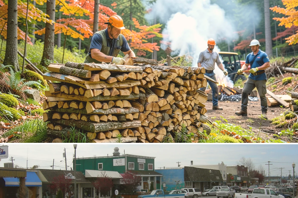 Small Split Firewood in Stanwood, Snohomish County, WA - Buy small splits in the dry season so they are fully seasoned and quick to light in winter.