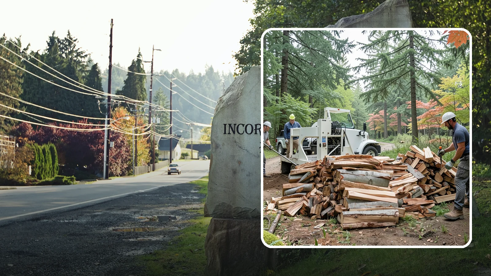 Small Split Firewood in Wilkeson, Pierce County, WA - Firewood split into smaller pieces that light quickly and are easy to handle.