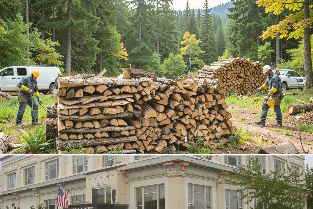 Snowstorm Firewood in Anacortes, Skagit County, WA - Snow risk peaks in the coldest winter weeks, so ordering the moment snow appears in the forecast is essential.