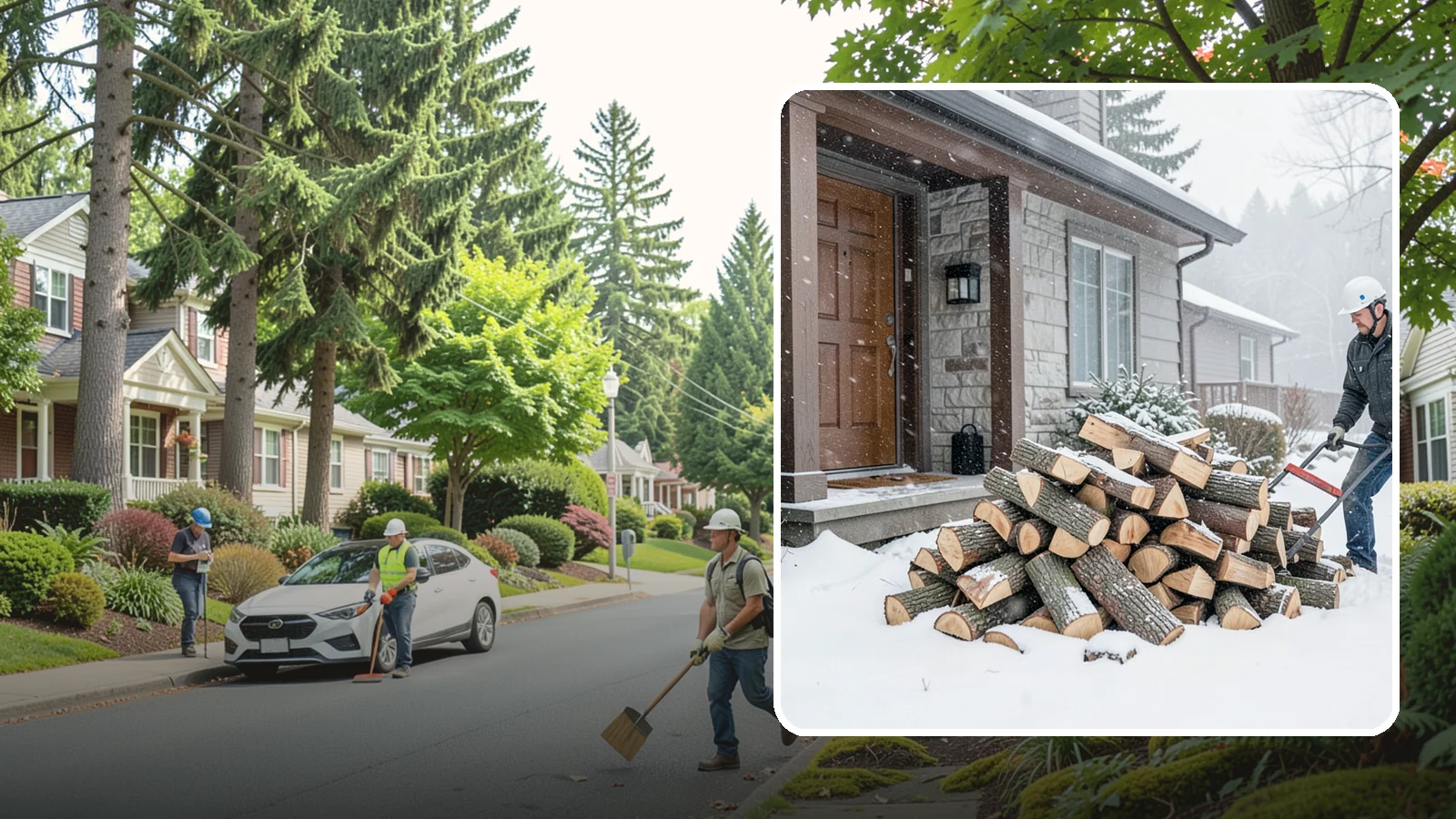 Snowstorm Firewood in Beaux Arts Village, King County, WA - Before or during a snowstorm, we deliver dry wood so you are stocked while roads and travel shut down.