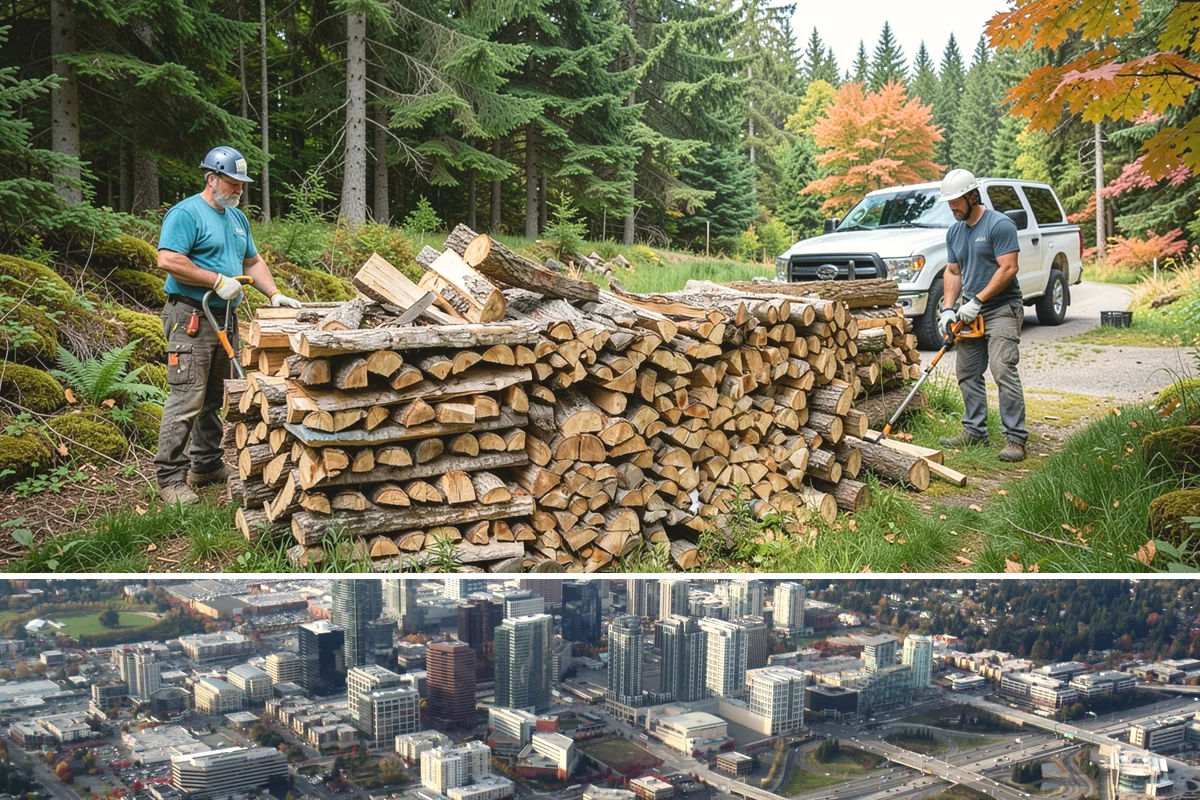Snowstorm Firewood in Bellevue, King County, WA - Snow risk peaks in the coldest winter weeks, so ordering the moment snow appears in the forecast is essential.
