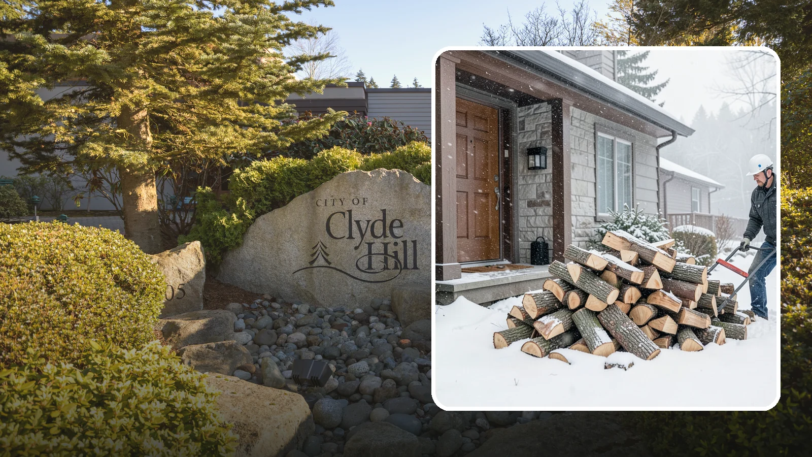 Snowstorm Firewood in Clyde Hill, King County, WA - Before or during a snowstorm, we deliver dry wood so you are stocked while roads and travel shut down.