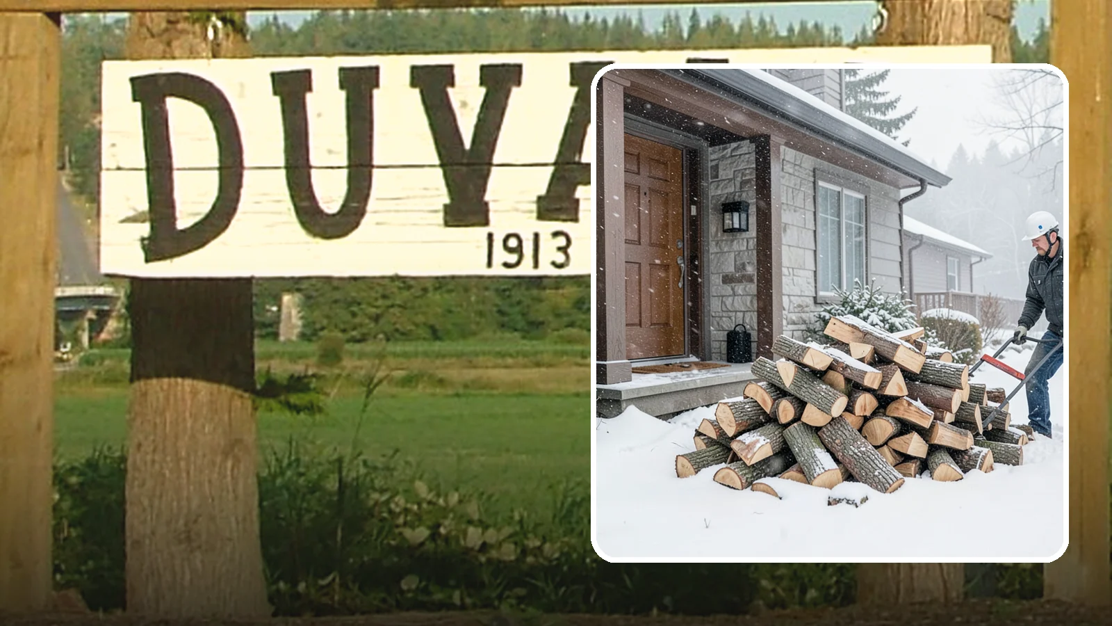Snowstorm Firewood in Duvall, King County, WA - Before or during a snowstorm, we deliver dry wood so you are stocked while roads and travel shut down.
