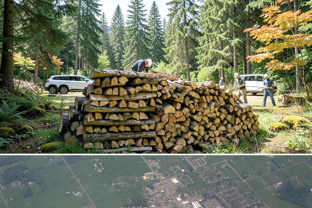Snowstorm Firewood in Enumclaw, King County, WA - Snow risk peaks in the coldest winter weeks, so ordering the moment snow appears in the forecast is essential.