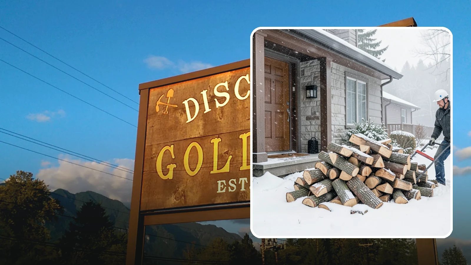 Snowstorm Firewood in Gold Bar, Snohomish County, WA - Before or during a snowstorm, we deliver dry wood so you are stocked while roads and travel shut down.