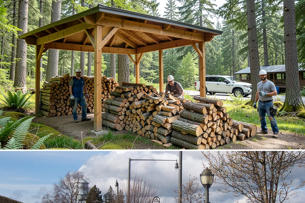 Snowstorm Firewood in Marysville, Snohomish County, WA - Snow risk peaks in the coldest winter weeks, so ordering the moment snow appears in the forecast is essential.