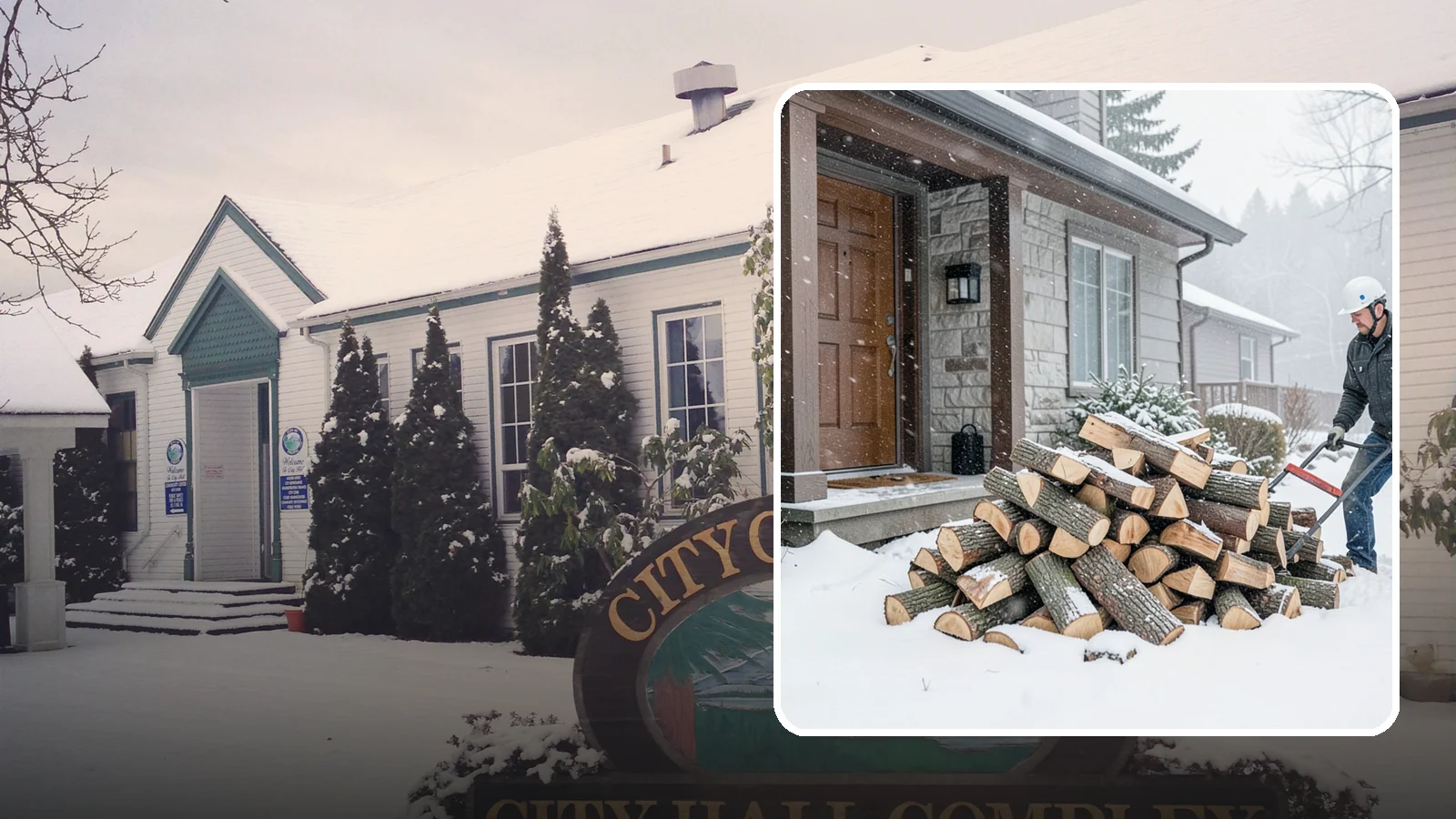 Snowstorm Firewood in Pacific, King County, WA - Before or during a snowstorm, we deliver dry wood so you are stocked while roads and travel shut down.