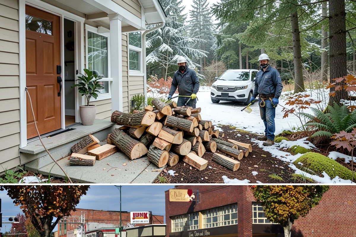 Snowstorm Firewood in Puyallup, Pierce County, WA - Snow risk peaks in the coldest winter weeks, so ordering the moment snow appears in the forecast is essential.