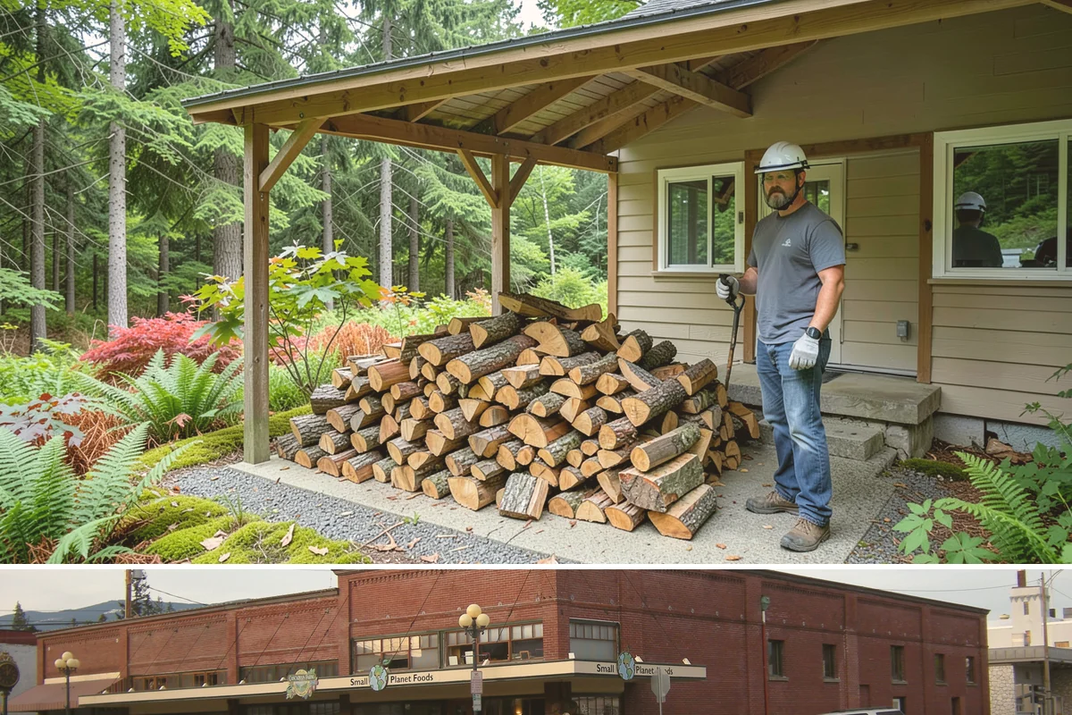 Snowstorm Firewood in Sedro-Woolley, Skagit County, WA - Snow risk peaks in the coldest winter weeks, so ordering the moment snow appears in the forecast is essential.