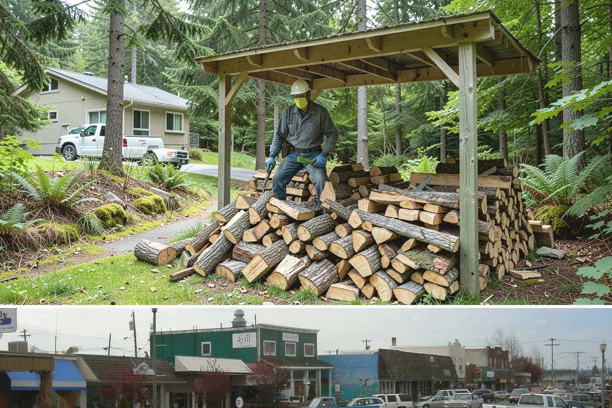 Snowstorm Firewood in Stanwood, Snohomish County, WA - Snow risk peaks in the coldest winter weeks, so ordering the moment snow appears in the forecast is essential.