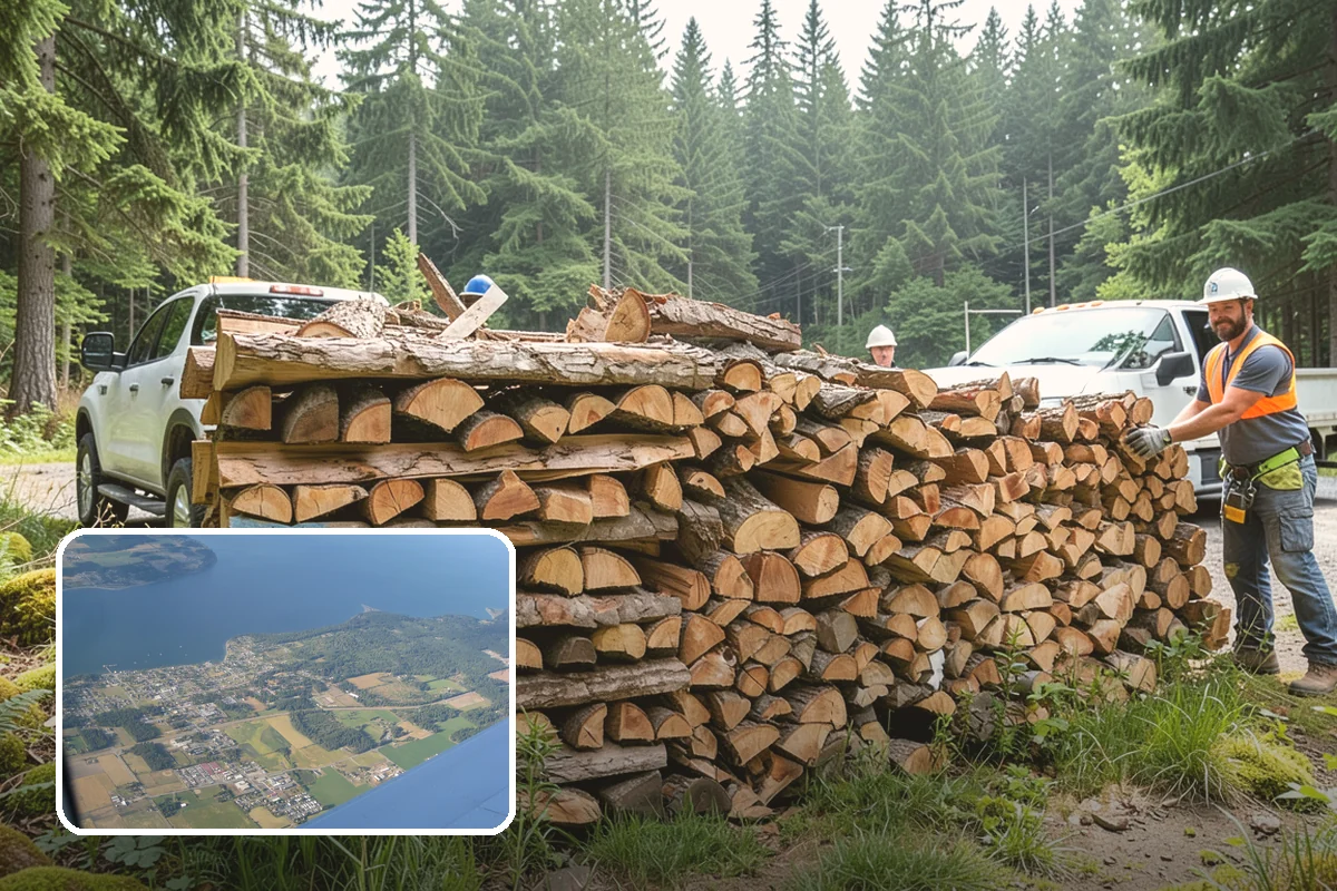 Split Kindling in Coupeville, Island County, WA - Uniform thin pieces for predictable lighting