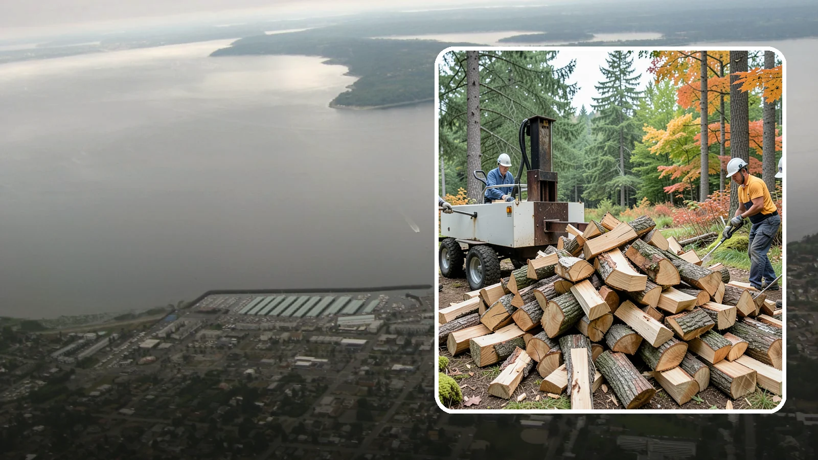 Split Kindling in Des Moines, King County, WA - Hand-split kindling cut to a uniform thin profile for reliable ignition in wet weather.