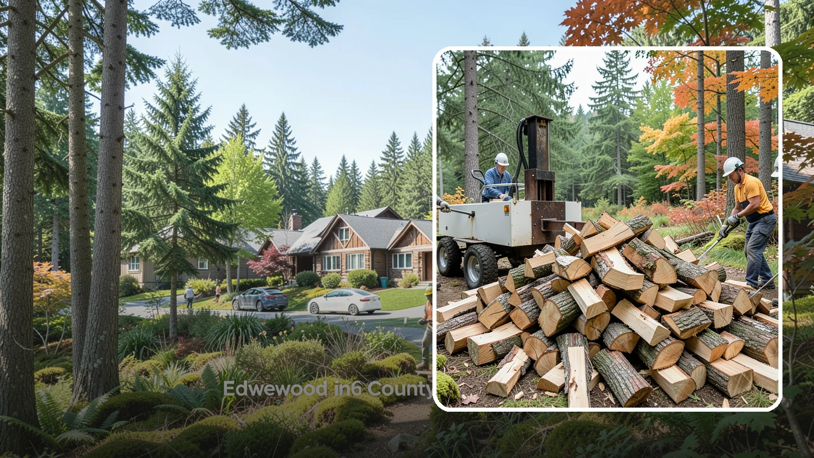 Split Kindling in Edgewood, Pierce County, WA - Hand-split kindling cut to a uniform thin profile for reliable ignition in wet weather.
