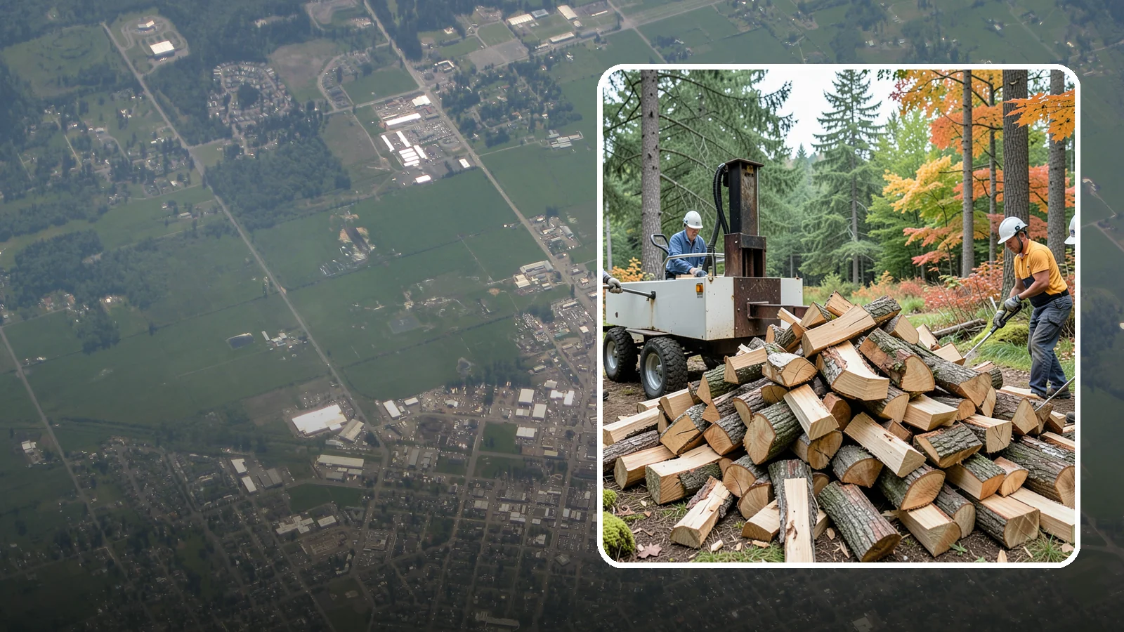 Split Kindling in Enumclaw, King County, WA - Hand-split kindling cut to a uniform thin profile for reliable ignition in wet weather.