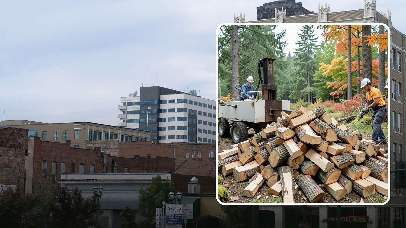 Split Kindling in Everett, Snohomish County, WA - Hand-split kindling cut to a uniform thin profile for reliable ignition in wet weather.