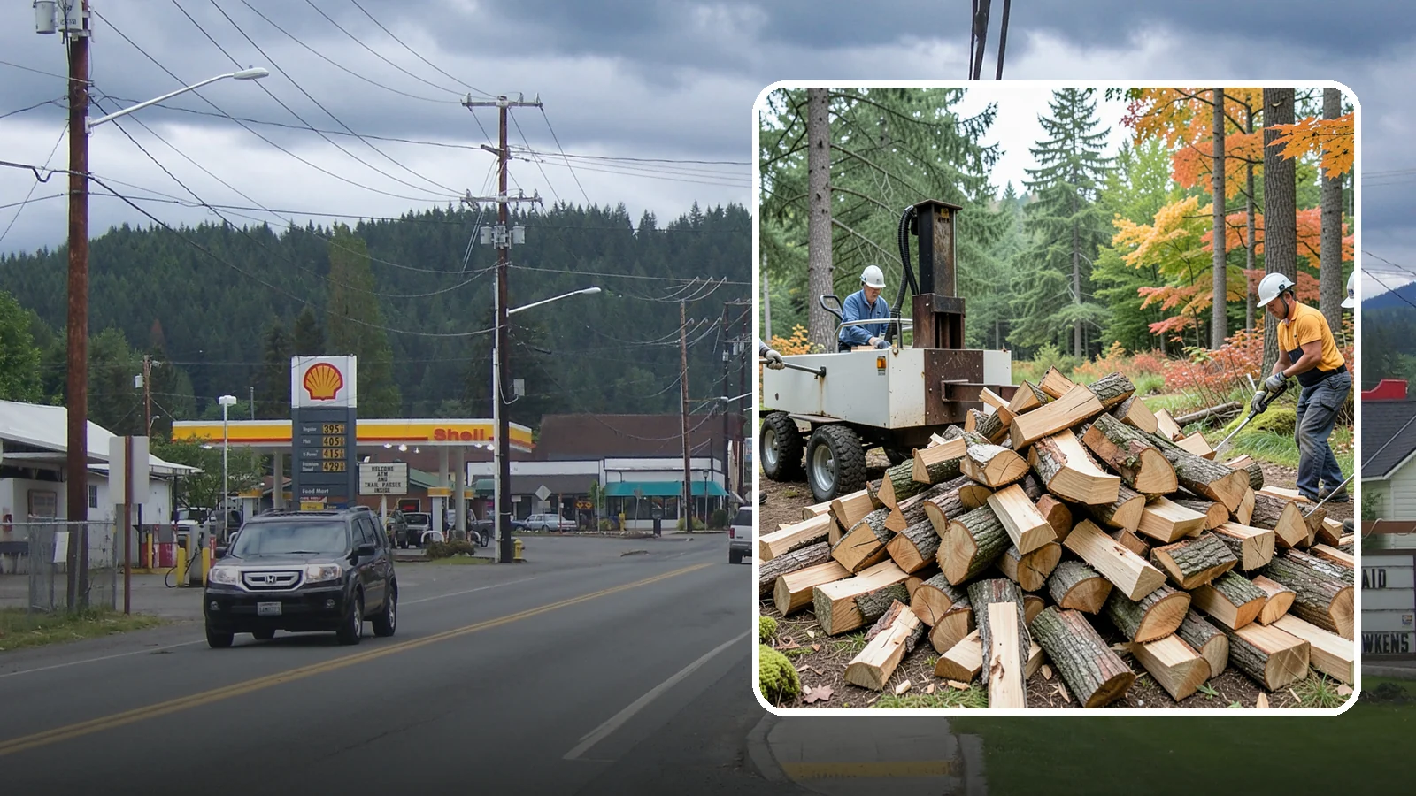 Split Kindling in Granite Falls, Snohomish County, WA - Hand-split kindling cut to a uniform thin profile for reliable ignition in wet weather.