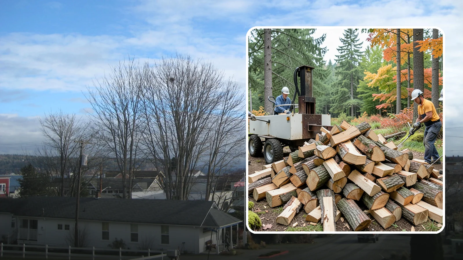 Split Kindling in Langley, WA - Hand-split kindling cut to a uniform thin profile for reliable ignition in wet weather.