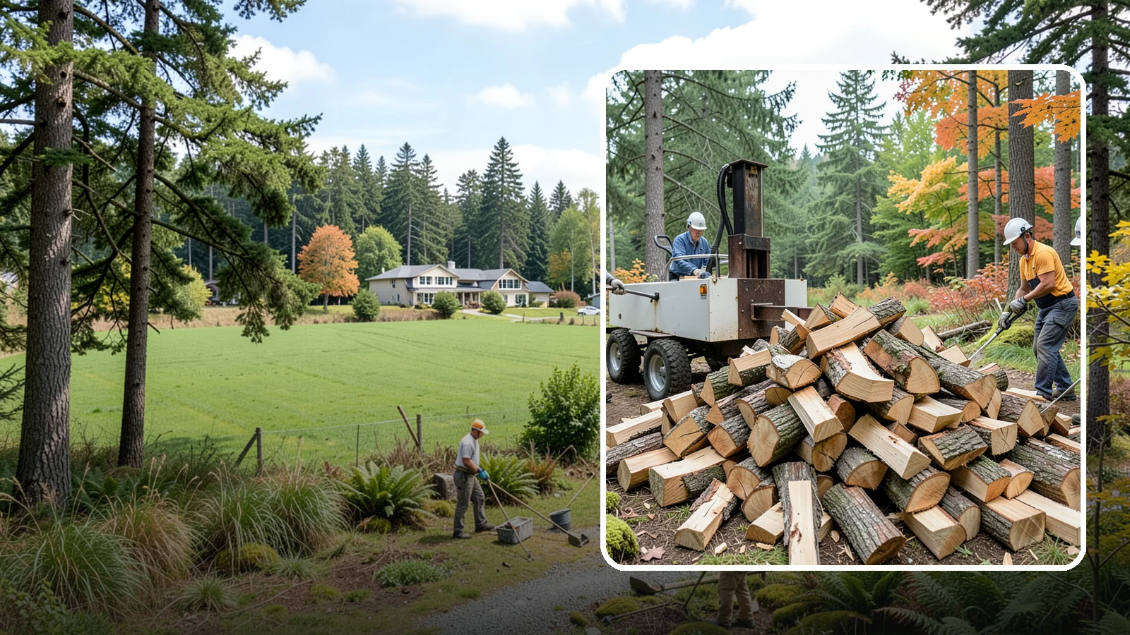 Split Kindling in Lyman, Skagit County, WA - Hand-split kindling cut to a uniform thin profile for reliable ignition in wet weather.