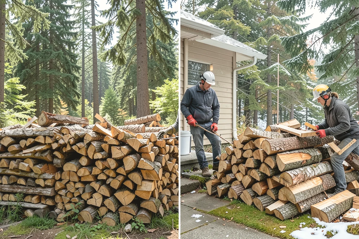 Split Kindling in Mill Creek, Snohomish County, WA - Review your preferred piece size and volume