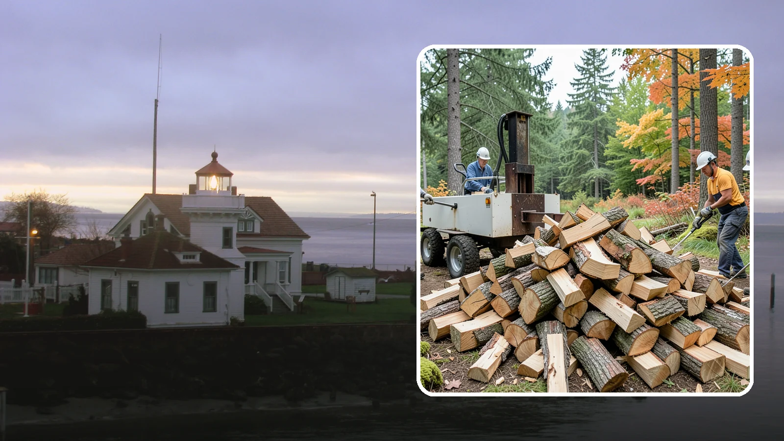 Split Kindling in Mukilteo, Snohomish County, WA - Hand-split kindling cut to a uniform thin profile for reliable ignition in wet weather.