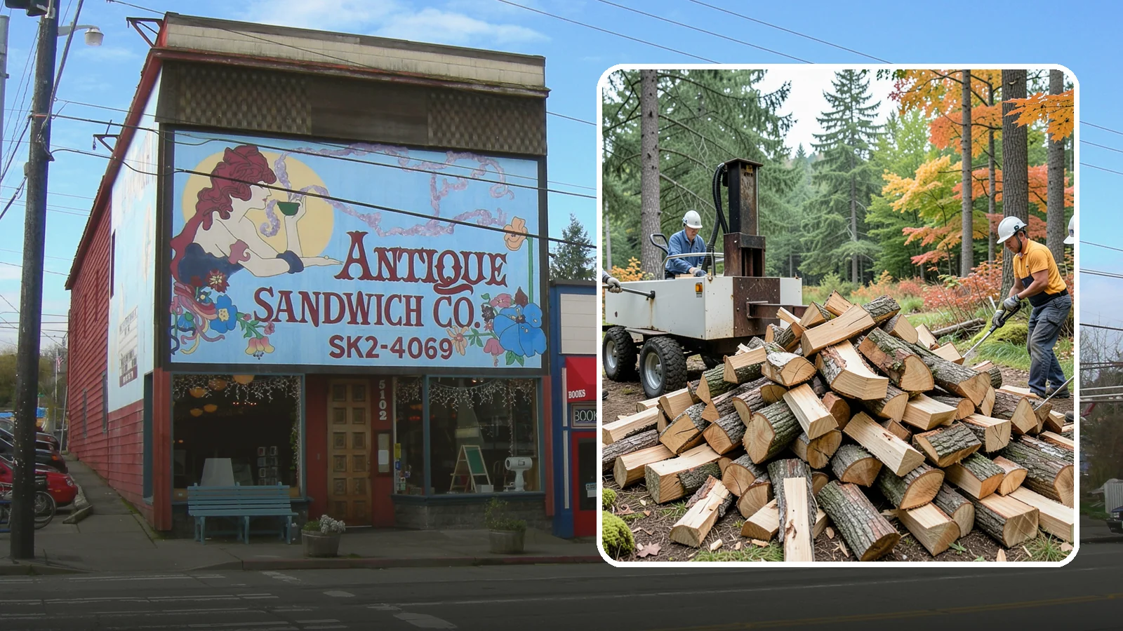 Split Kindling in Ruston, Pierce County, WA - Hand-split kindling cut to a uniform thin profile for reliable ignition in wet weather.