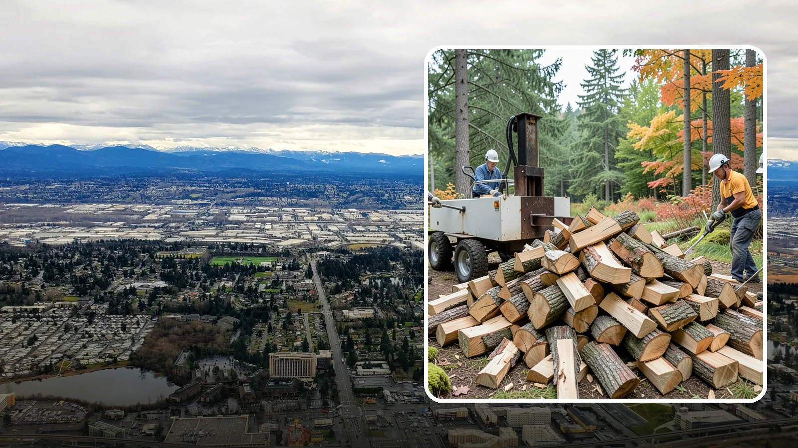 Split Kindling in SeaTac, WA - Hand-split kindling cut to a uniform thin profile for reliable ignition in wet weather.