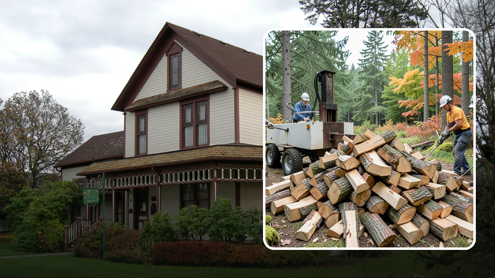 Split Kindling in Sumner, Pierce County, WA - Hand-split kindling cut to a uniform thin profile for reliable ignition in wet weather.