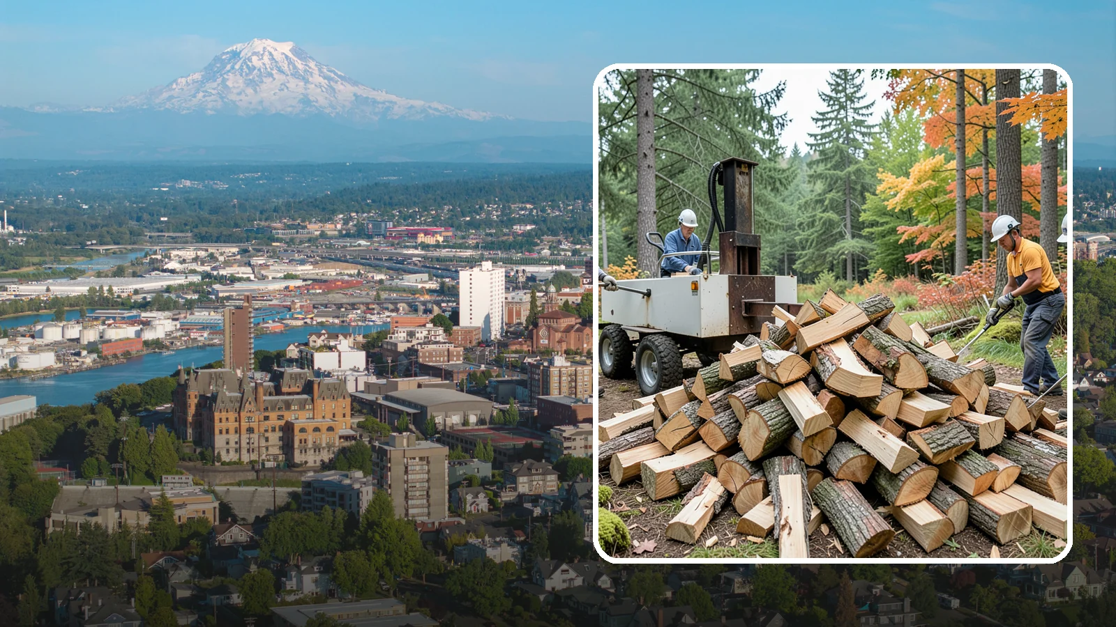 Split Kindling in Tacoma, Pierce County, WA - Hand-split kindling cut to a uniform thin profile for reliable ignition in wet weather.