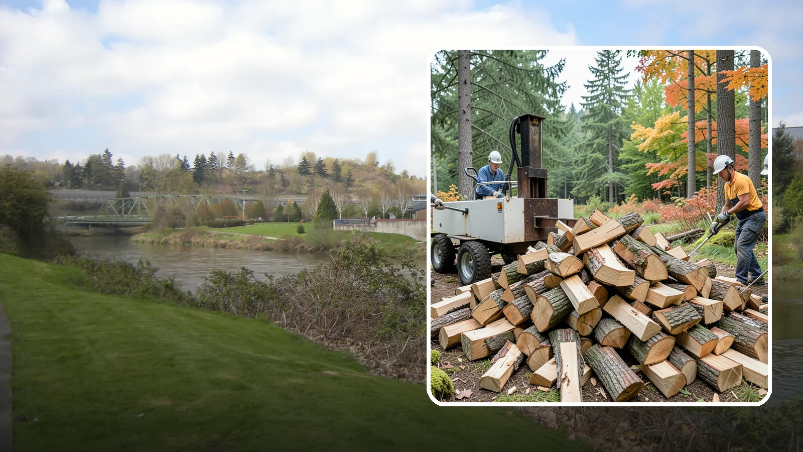 Split Kindling in Tukwila, King County, WA - Hand-split kindling cut to a uniform thin profile for reliable ignition in wet weather.
