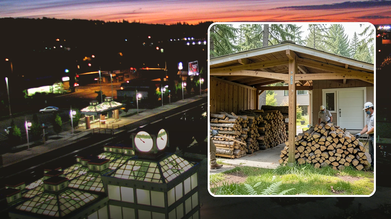 Stacked Delivery in Auburn, King County, WA - Firewood delivered and neatly stacked where you want it, ready for use.