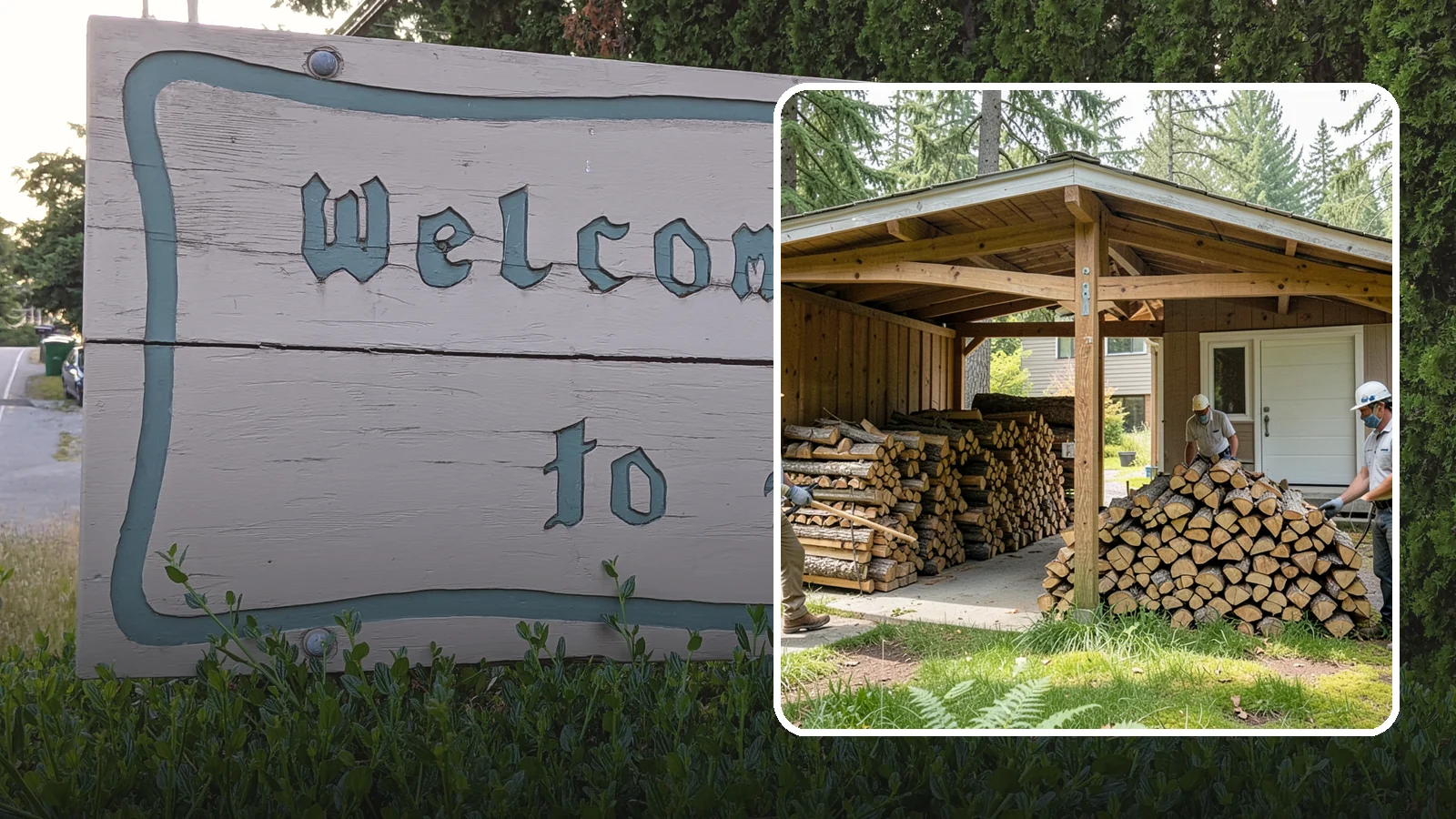 Stacked Delivery in Brier, Snohomish County, WA - Firewood delivered and neatly stacked where you want it, ready for use.