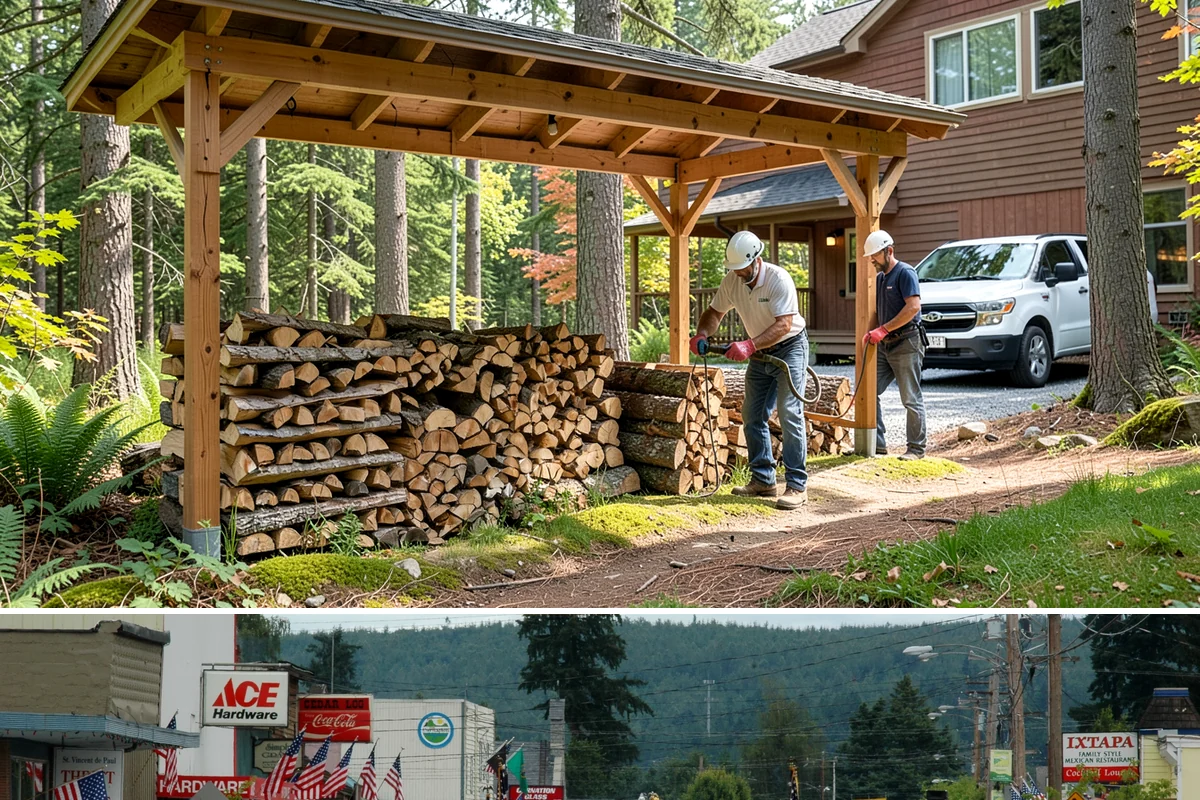 Stacked Delivery in Carnation, King County, WA - Popular ahead of winter when households want their supply set up before the cold.