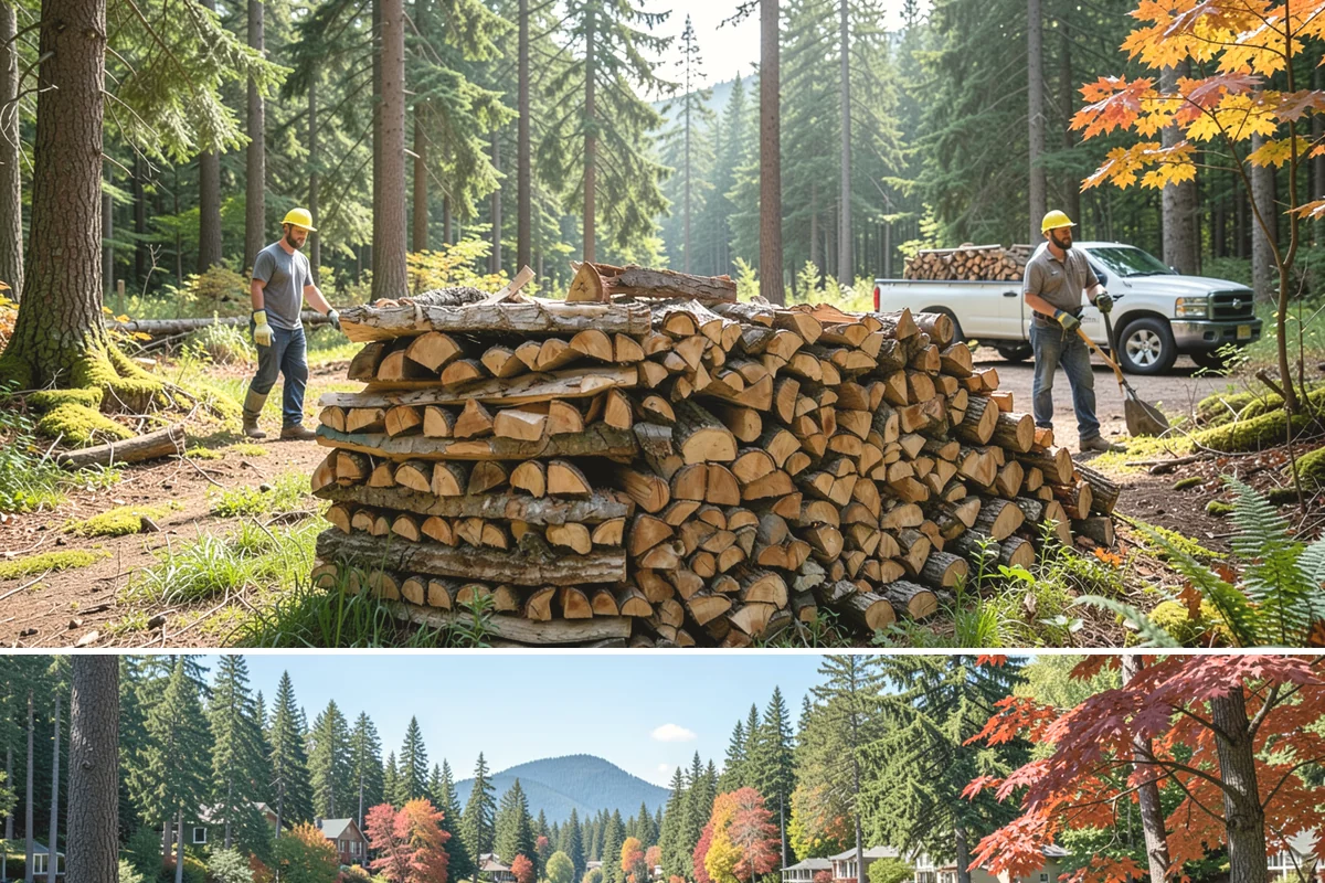 Stacked Delivery in Covington, King County, WA - Popular ahead of winter when households want their supply set up before the cold.