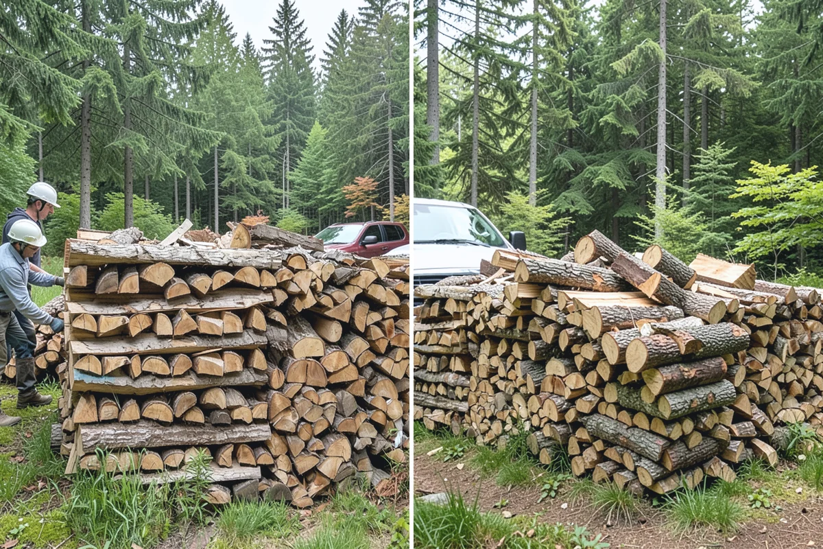 Stacked Delivery in Darrington, Snohomish County, WA - Point out where you want it stacked
