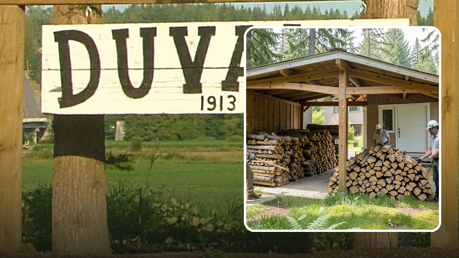 Stacked Delivery in Duvall, King County, WA - Firewood delivered and neatly stacked where you want it, ready for use.
