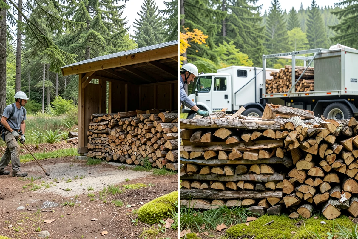 Stacked Delivery in Everett, Snohomish County, WA - Point out where you want it stacked