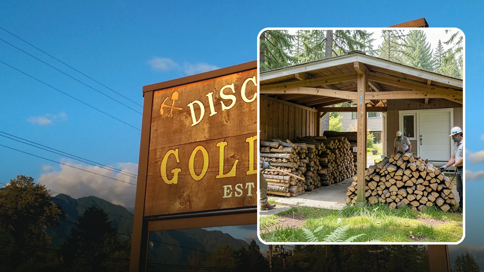 Stacked Delivery in Gold Bar, Snohomish County, WA - Firewood delivered and neatly stacked where you want it, ready for use.