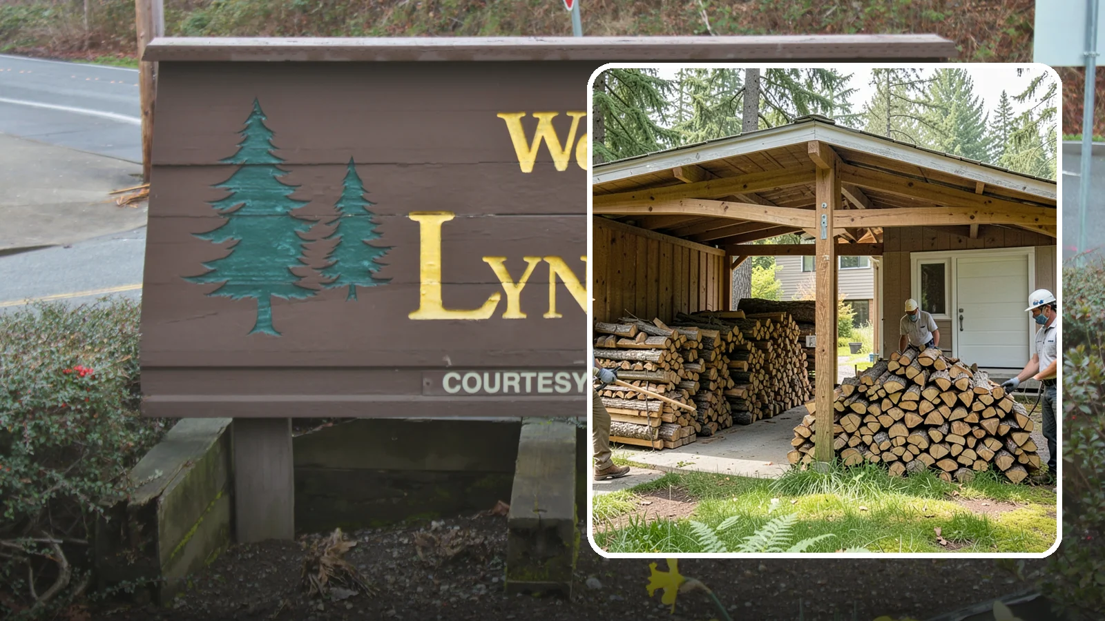 Stacked Delivery in Lynnwood, Snohomish County, WA - Firewood delivered and neatly stacked where you want it, ready for use.