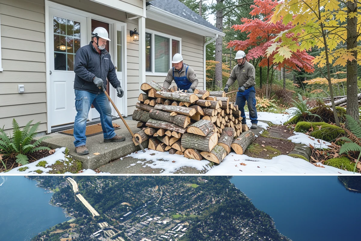 Stacked Delivery in Mercer Island, King County, WA - Popular ahead of winter when households want their supply set up before the cold.