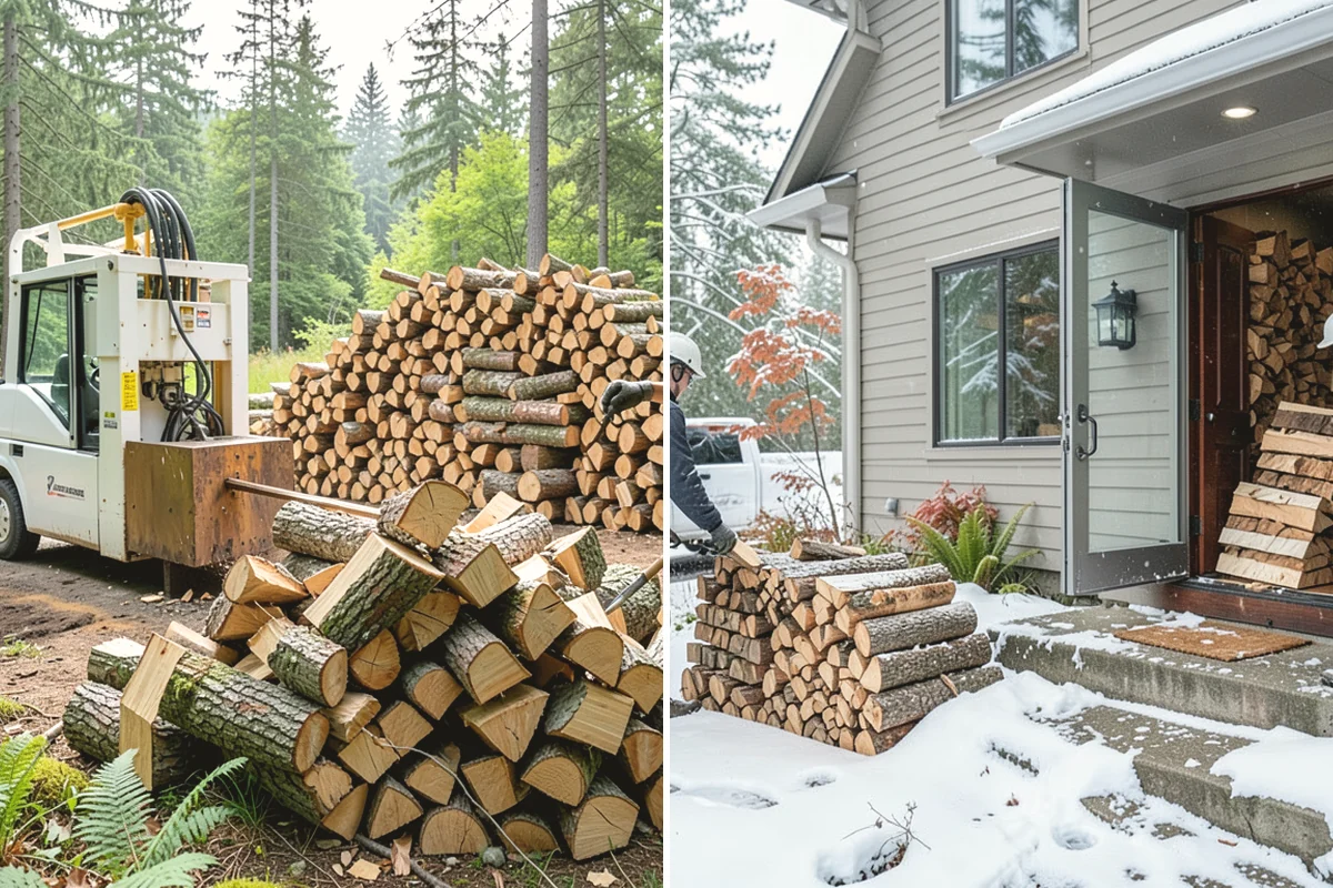 Stacked Delivery in North Bend, King County, WA - Point out where you want it stacked