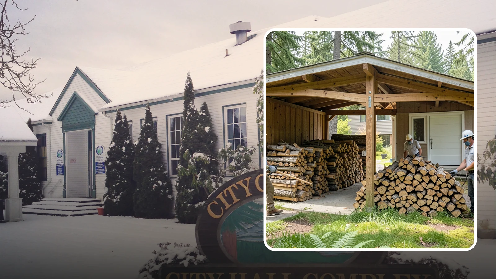 Stacked Delivery in Pacific, King County, WA - Firewood delivered and neatly stacked where you want it, ready for use.