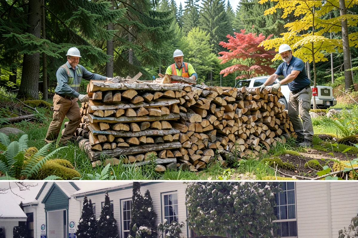 Stacked Delivery in Pacific, King County, WA - Popular ahead of winter when households want their supply set up before the cold.