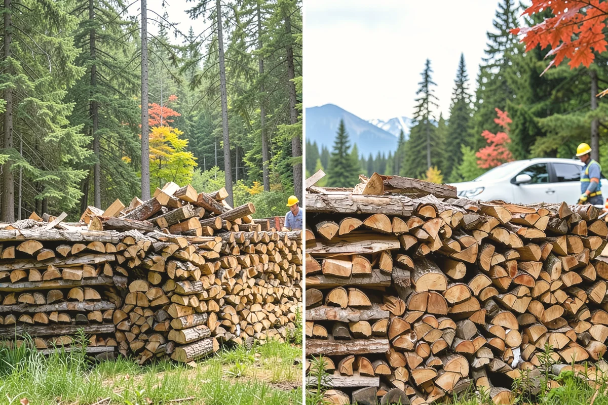 Stacked Delivery in Ruston, Pierce County, WA - Point out where you want it stacked