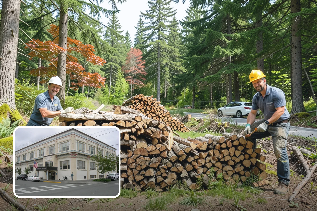 Storm Salvage Firewood in Anacortes, Skagit County, WA - Turns storm-downed trees into usable firewood
