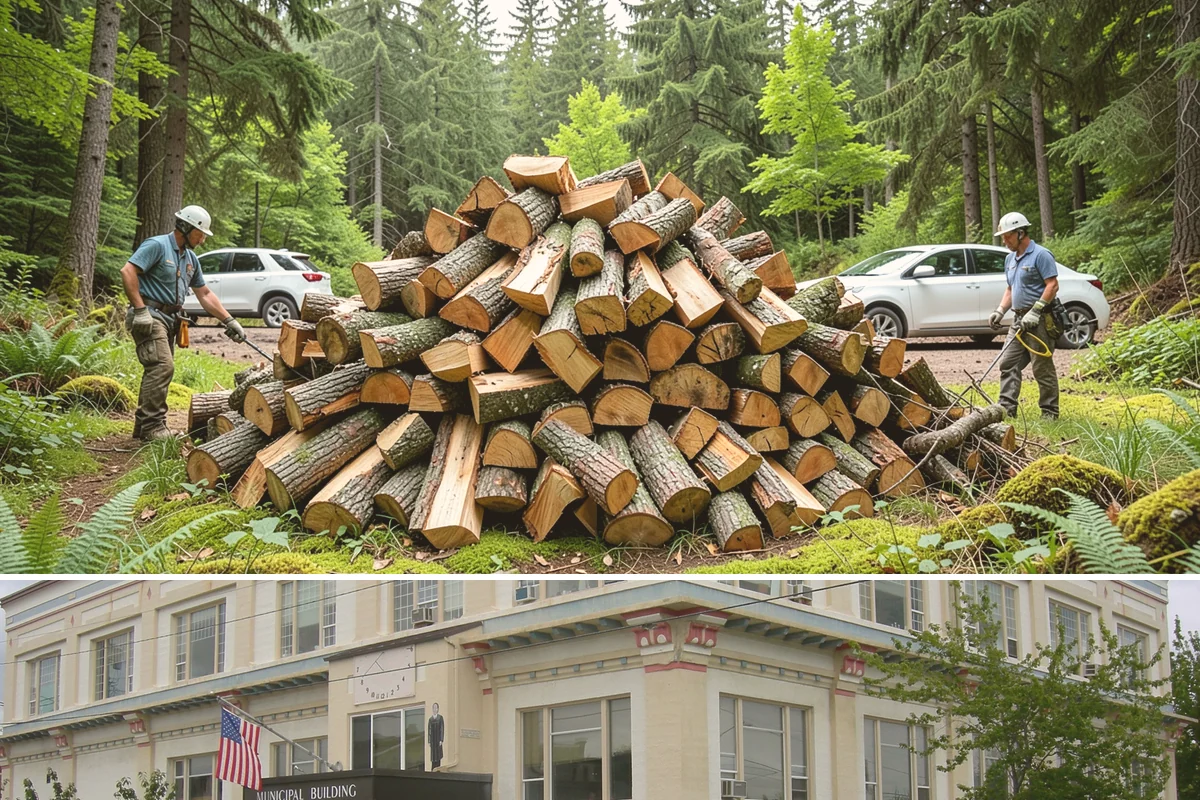 Storm Salvage Firewood in Anacortes, Skagit County, WA - Salvage supply peaks after fall and winter storm seasons, when downed wood is most plentiful for processing.