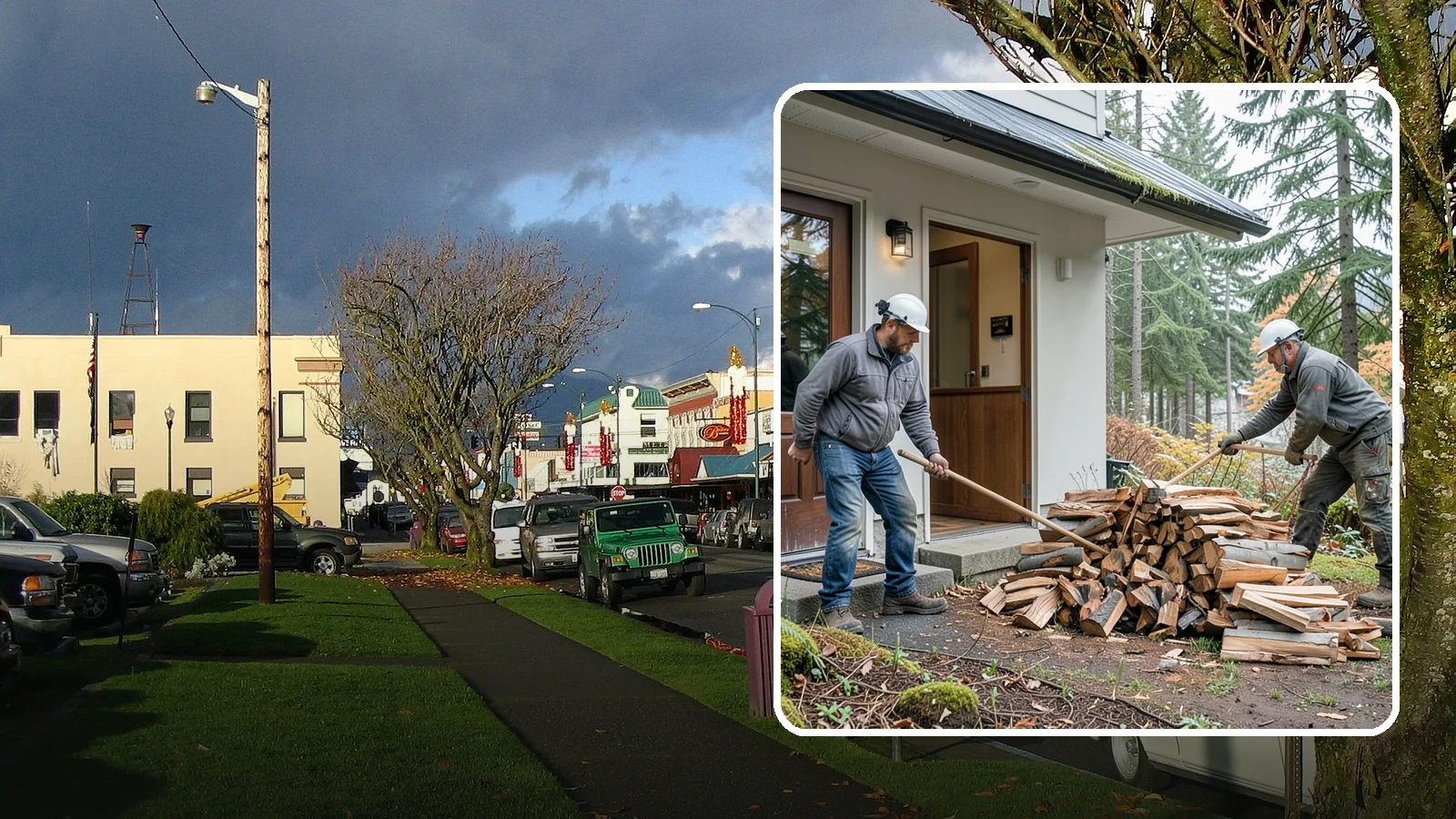 Storm Salvage Firewood in Arlington, Snohomish County, WA - We salvage wood from storm-downed trees across the Northwest and process it into firewood you can burn.