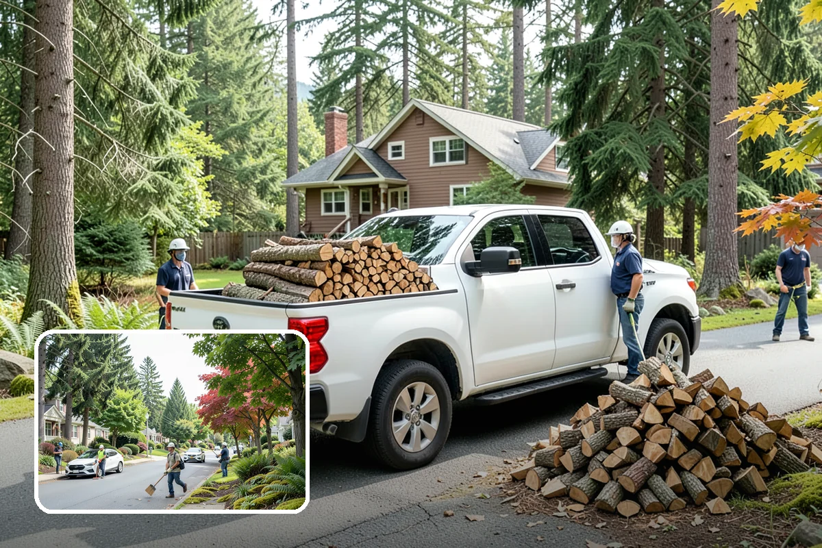 Storm Salvage Firewood in Beaux Arts Village, King County, WA - Turns storm-downed trees into usable firewood
