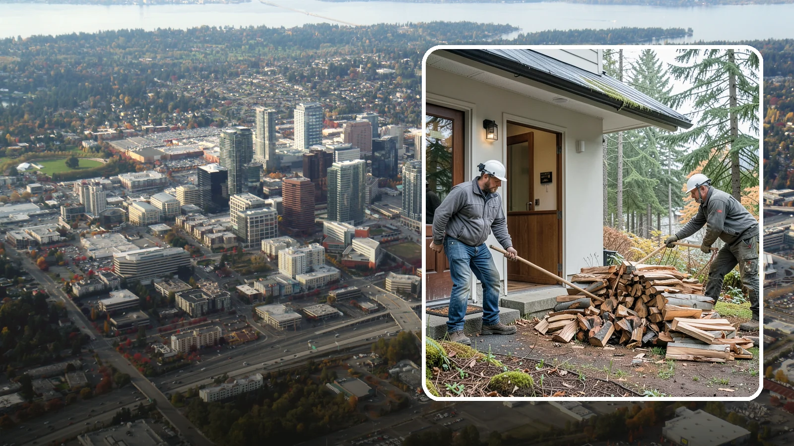 Storm Salvage Firewood in Bellevue, King County, WA - We salvage wood from storm-downed trees across the Northwest and process it into firewood you can burn.