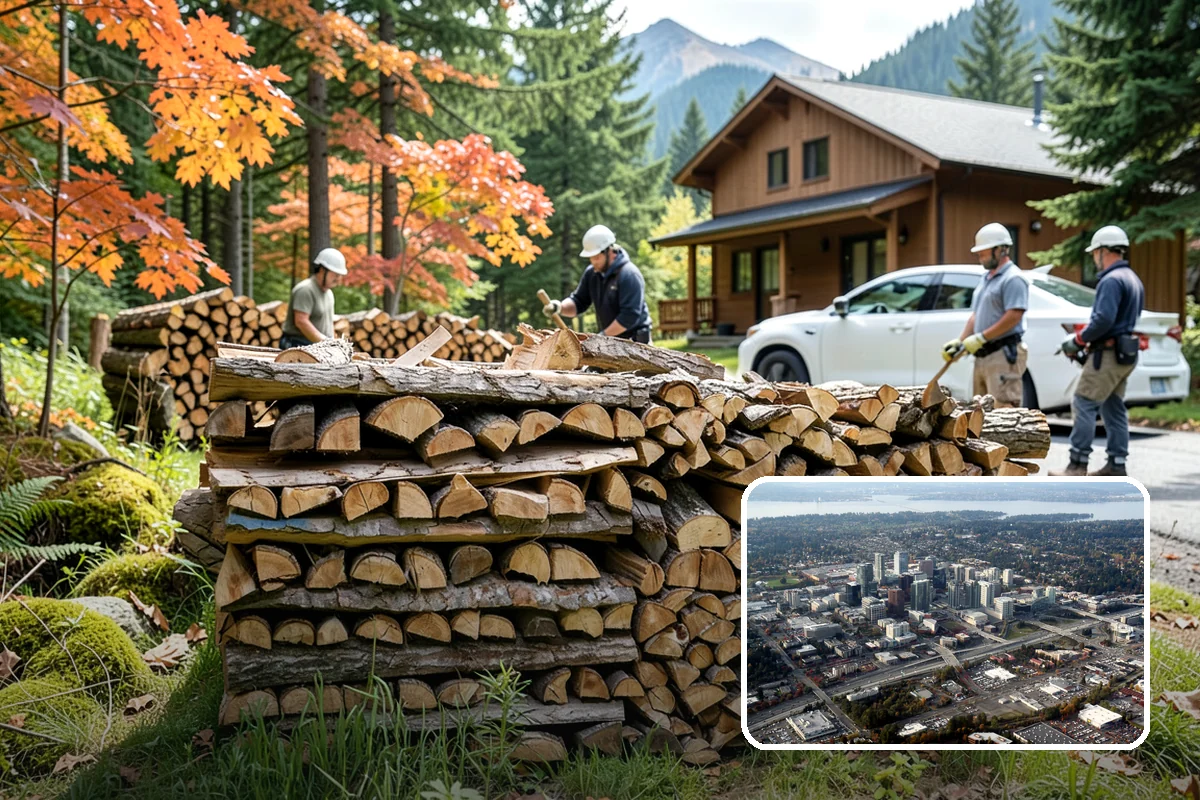 Storm Salvage Firewood in Bellevue, King County, WA - Turns storm-downed trees into usable firewood